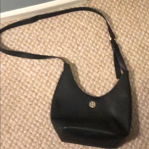 Tory Burch Black Leather Crossbody Bucket Bag